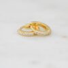 Pave-set huggies earrings for a subtle sparkling finish