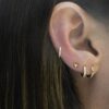 Slim 1.5mm wide huggies earrings in 925 silver