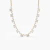 Statement necklace featuring baguette stones in an illusion setting