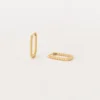 Beaded hoop earrings with a clean, stylish sterling silver finish