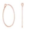 Gold-plated sterling silver hoop earrings with polished finish