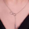 Sterling silver lariat pendant with thick gold plating