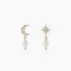925 Silver Iris Pear earring