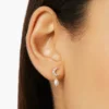 925 Silver Iris Pear earring - Image 2
