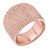 925 Silver Jumbo Diamond Cigar Ring