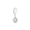 925 Silver Jupiter Ear Jacket featuring a front stud and backing