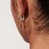 925 Silver Key Charm Earrings