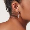 925 Silver Key Charm Earrings - Image 2