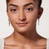 925 Silver Key Charm Earrings - Image 4