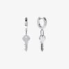 925 Silver Key Charm Earrings - Image 6