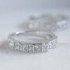 Gold-plated sterling silver ring with pave CZ detailing