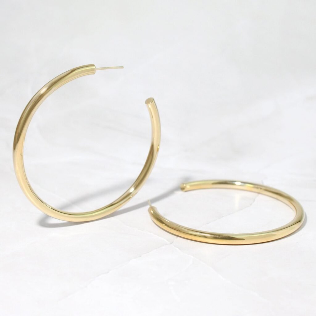 925 Silver Large Classic Hoops Earring