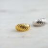 925 silver large croissant ring with bold dome shape