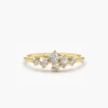 925 Silver Large Diamond Cluster Ring - Image 5