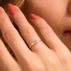 925 Silver Lavender Sapphire Band Ring - Image 2