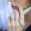 925 Silver Letter Engagement Ring with Premium CZ Diamond stones