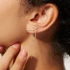 925 Silver Lihou Thread Earrings - Image 2