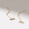 925 Silver Lihou Thread Earrings - Image 3