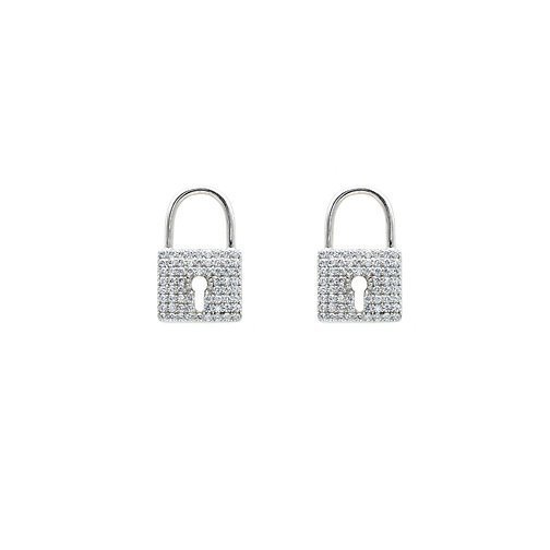 925 Silver Lock Earrings