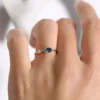 925 Silver London Blue Topaz and Diamond Ring - Image 8