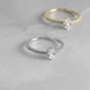 925 Silver Maddy Ring featuring a premium CZ diamond in pave setting