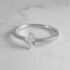 925 Silver Maddy Ring with bright 4x6 mm oval stone