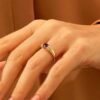Majestic tanzanite ring with deep violet and blue centre stone