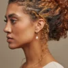 925 Silver Margot Pearl Hoops with gold-plated sterling silver and luminous pearls