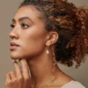 925 Silver Margot Pearl Hoops featuring a polished hoop profile and soft sparkle