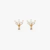925 Silver Marquise Dangle Stud earring with elongated CZ stone