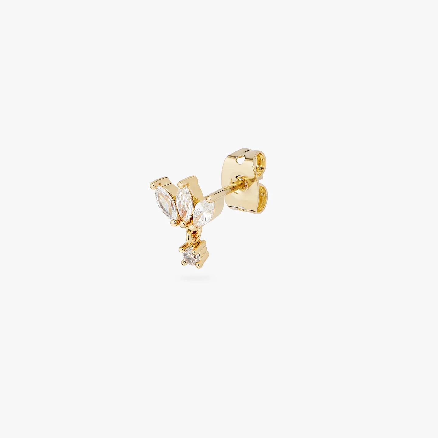 925 Silver Marquise Dangle Stud - Image 3