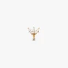 925 Silver Marquise Dangle Stud with refined elongated shape