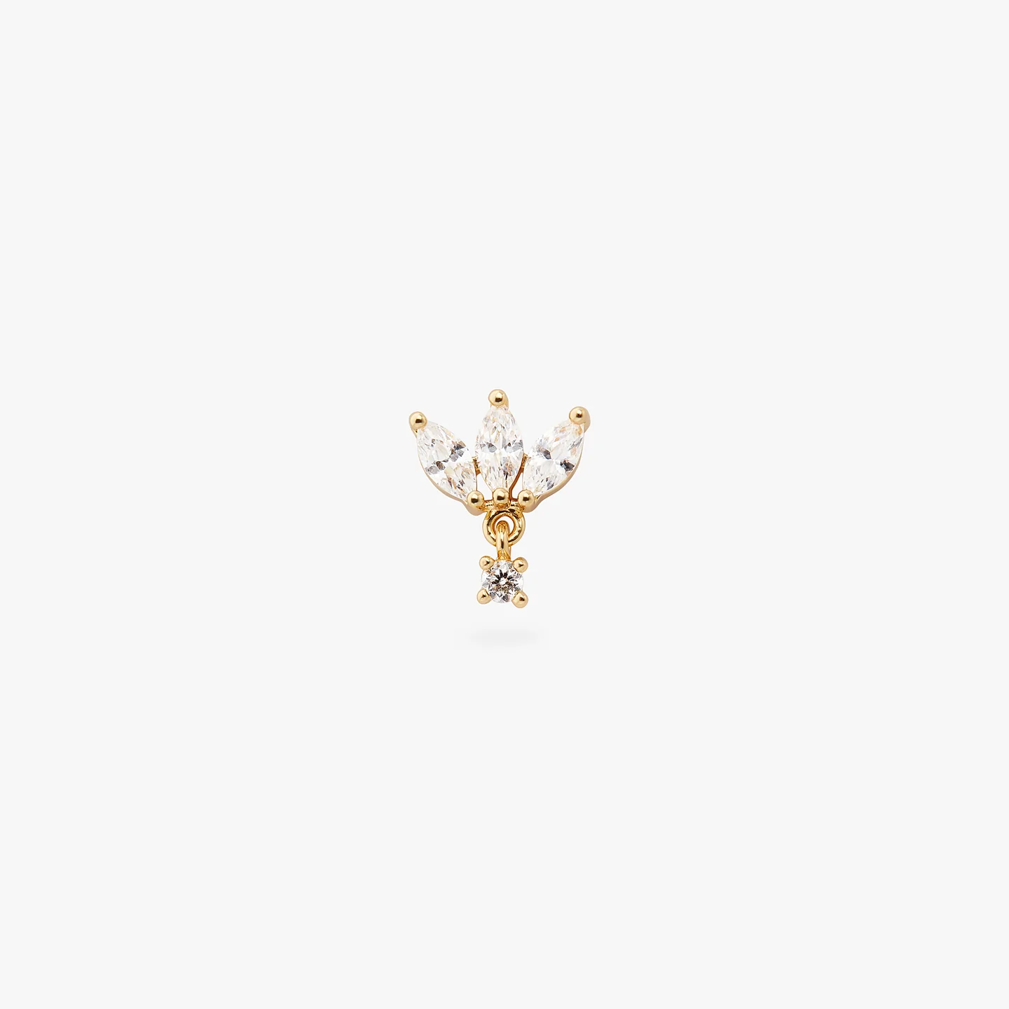 925 Silver Marquise Dangle Stud - Image 4