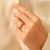925 Silver Marquise Ruby Wedding Ring