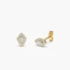 925 Silver Marquise Shape Diamond Studs