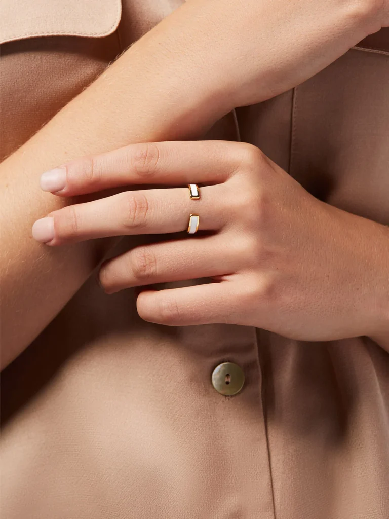 925 Silver Mecca off White Ring