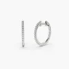 Hoop earrings with premium CZ diamond stones and gold plating