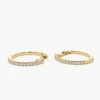 Medium hoop earrings with thick gold plating and silver base