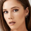 Medium hoop earrings in hypoallergenic, nickel-free sterling silver