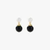 925 Sterling Silver earrings featuring pavé-set clear accent stones