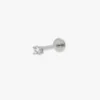 Compact flatback stud for lobe, helix, or cartilage