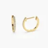 925 sterling silver huggies earrings with thick gold plating