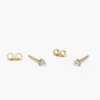 Mini stud earrings with premium CZ diamond sparkle