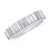 925 Silver Mini Fluted Diamond Ring featuring a single CZ stone