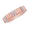 Gold-plated sterling silver ring with refined fluted texture