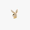 Gold-plated 925 Silver stud with bunny silhouette design
