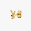 Compact Playboy stud with sparkling pave finish and nickel-free build