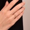 Curved band ring with premium cubic zirconia sparkle