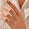 Gold-plated silver ring with a gently arched silhouette