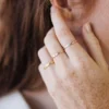 Sterling silver ring with thick gold plating finish